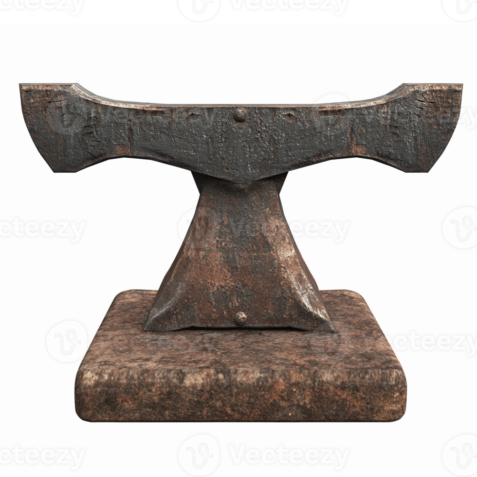 Rusty Metal Anvil Sculpture for Blacksmithing Craft and Historical Art Inspiration png