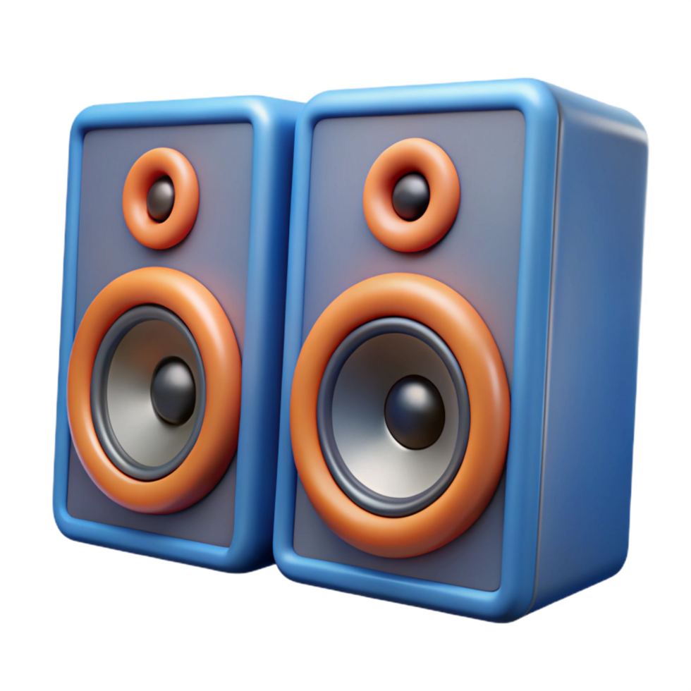 elegant rustic A pair of studio monitor speakers high resolution png