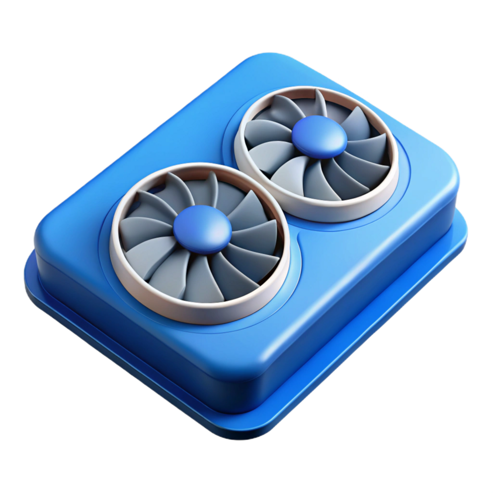 extraordinary modern A laptop cooling pad with built-in fans high quality png