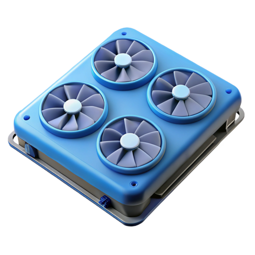 magnificent vintage A laptop cooling pad with built-in fans original png