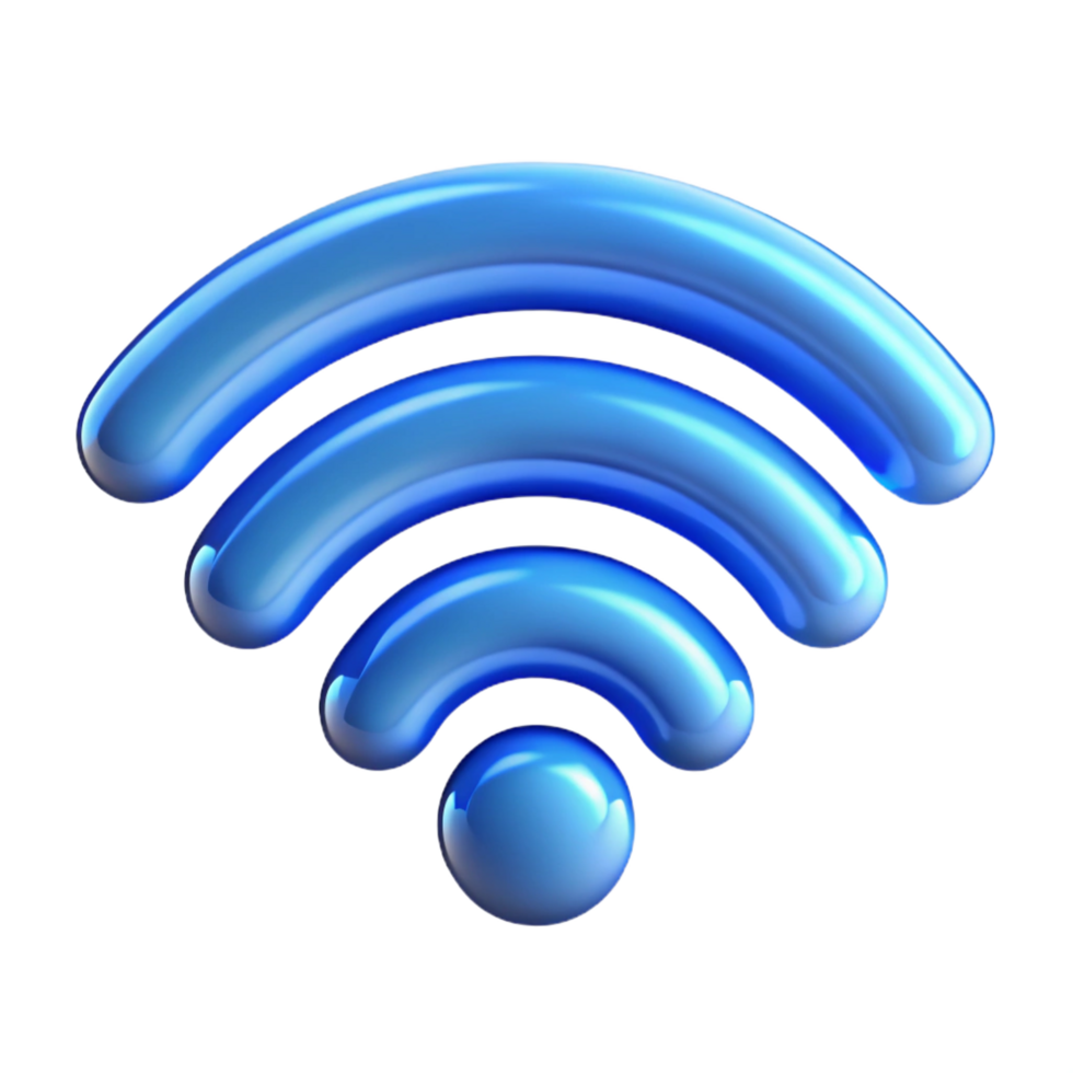 vibrant artistic A wifi symbol icon, glowing brightly original png