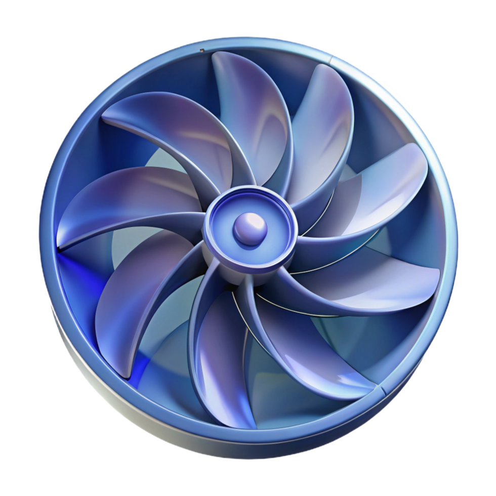beautiful artistic A close-up of a computer fan blade original png