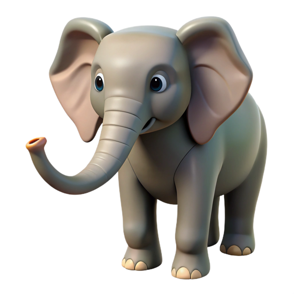 vibrant traditional An elephant, trunk raised authentic png