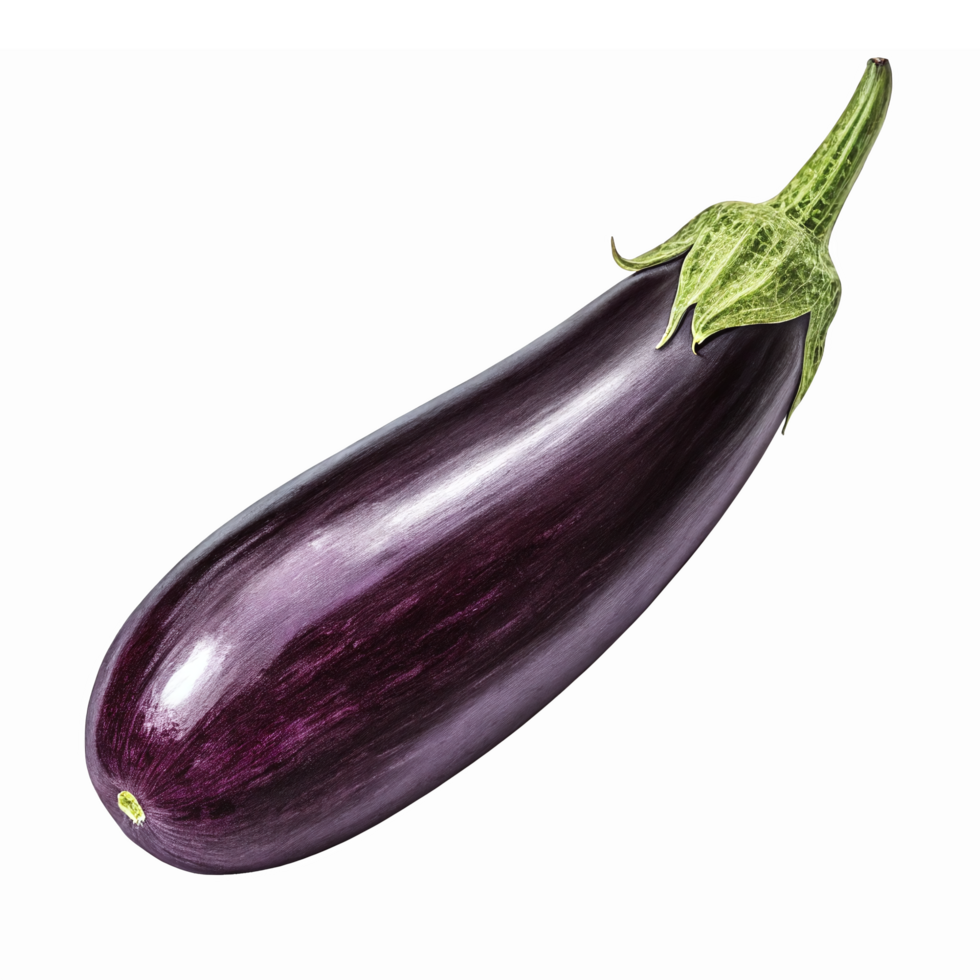 Realistic Eggplant Illustration with Detailed Texture and Color for Digital Design Projects png