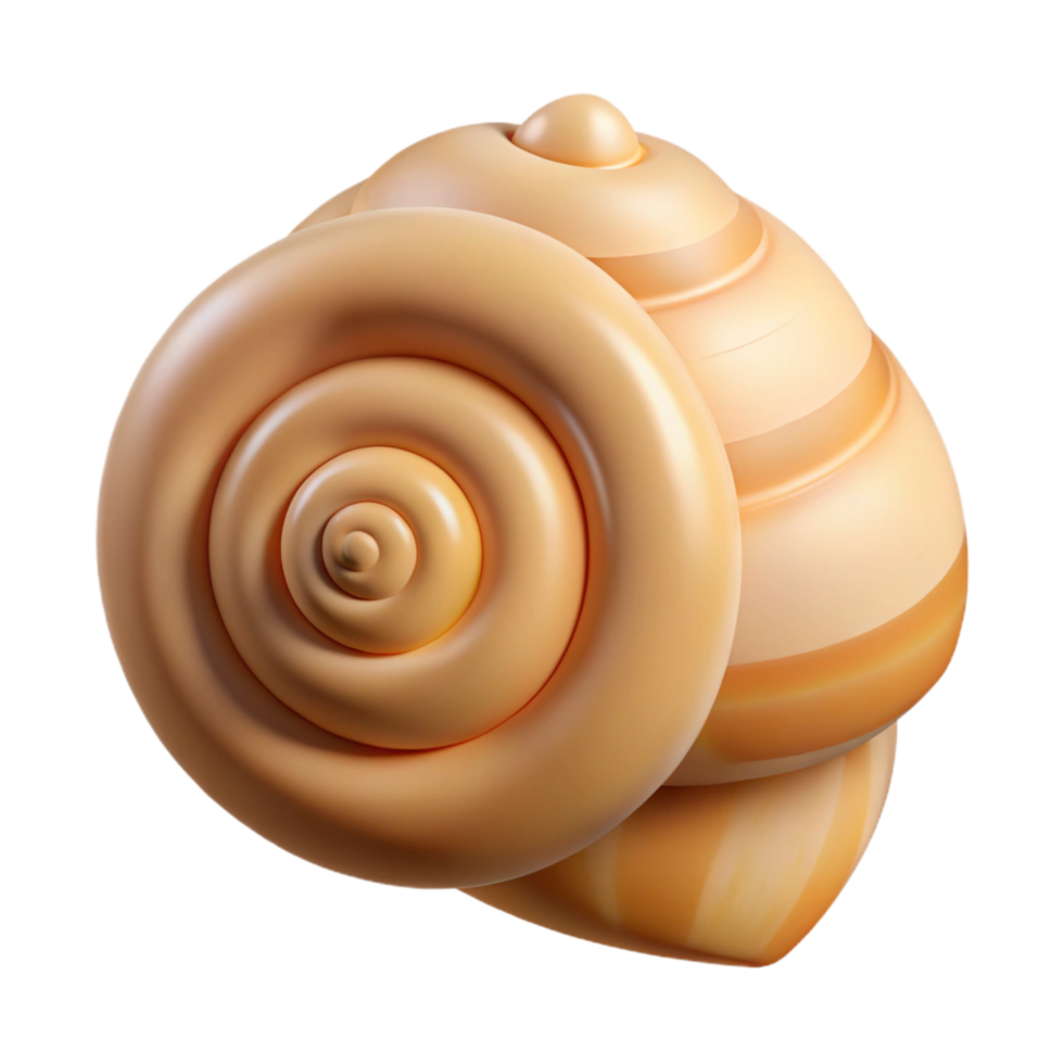 vibrant modern A seashell, spiral shape 4K png