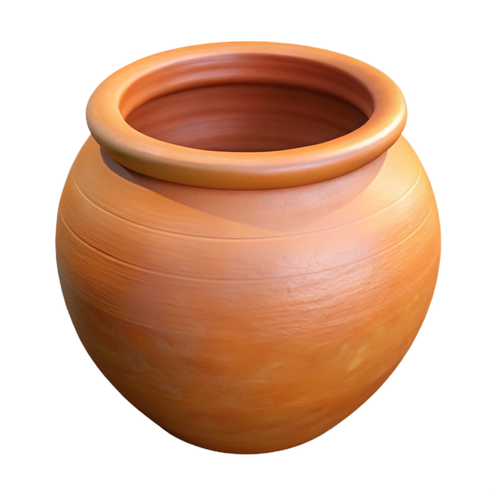 wonderful creative Terracotta pot, large, round, high resolution png