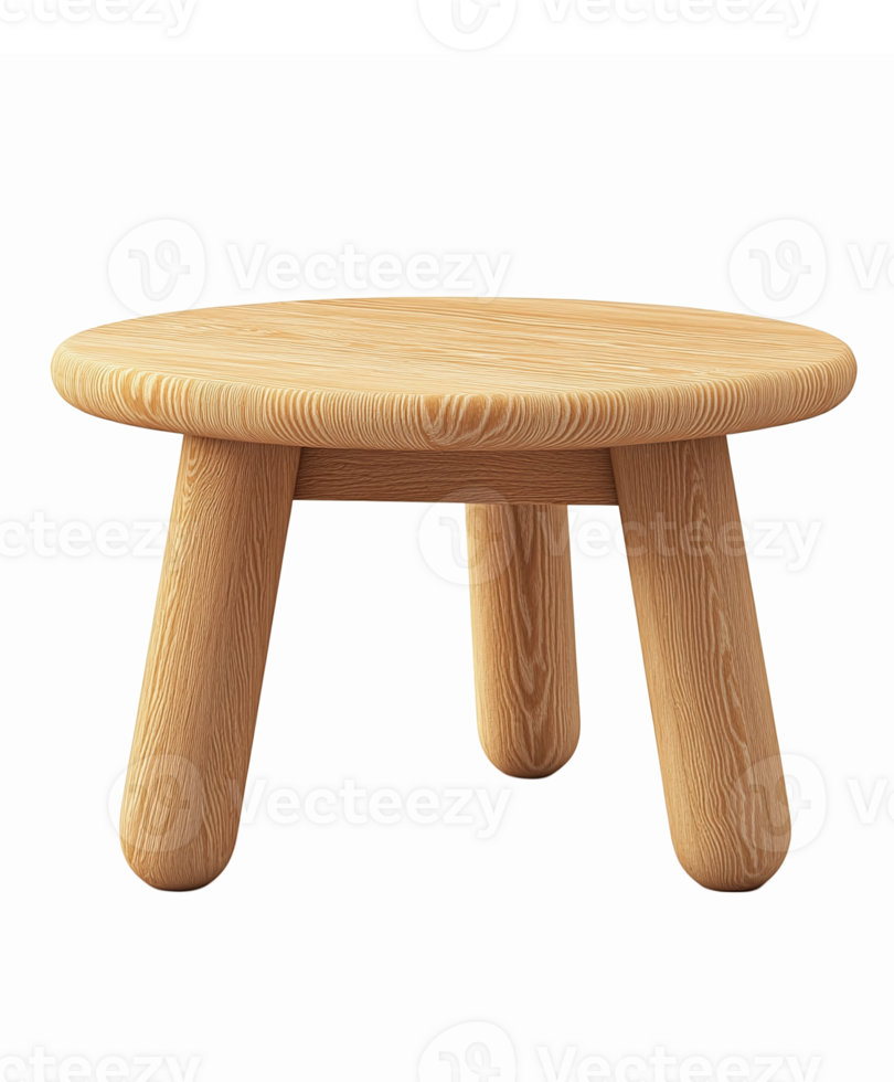 Stylish Wooden Round Coffee Table with Smooth Surface and Sturdy Legs for Modern Interiors png