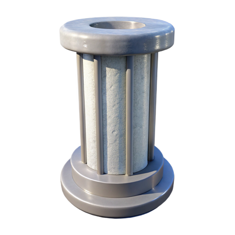 dramatic creative Concrete pillar, cylindrical, reinforced, high quality png