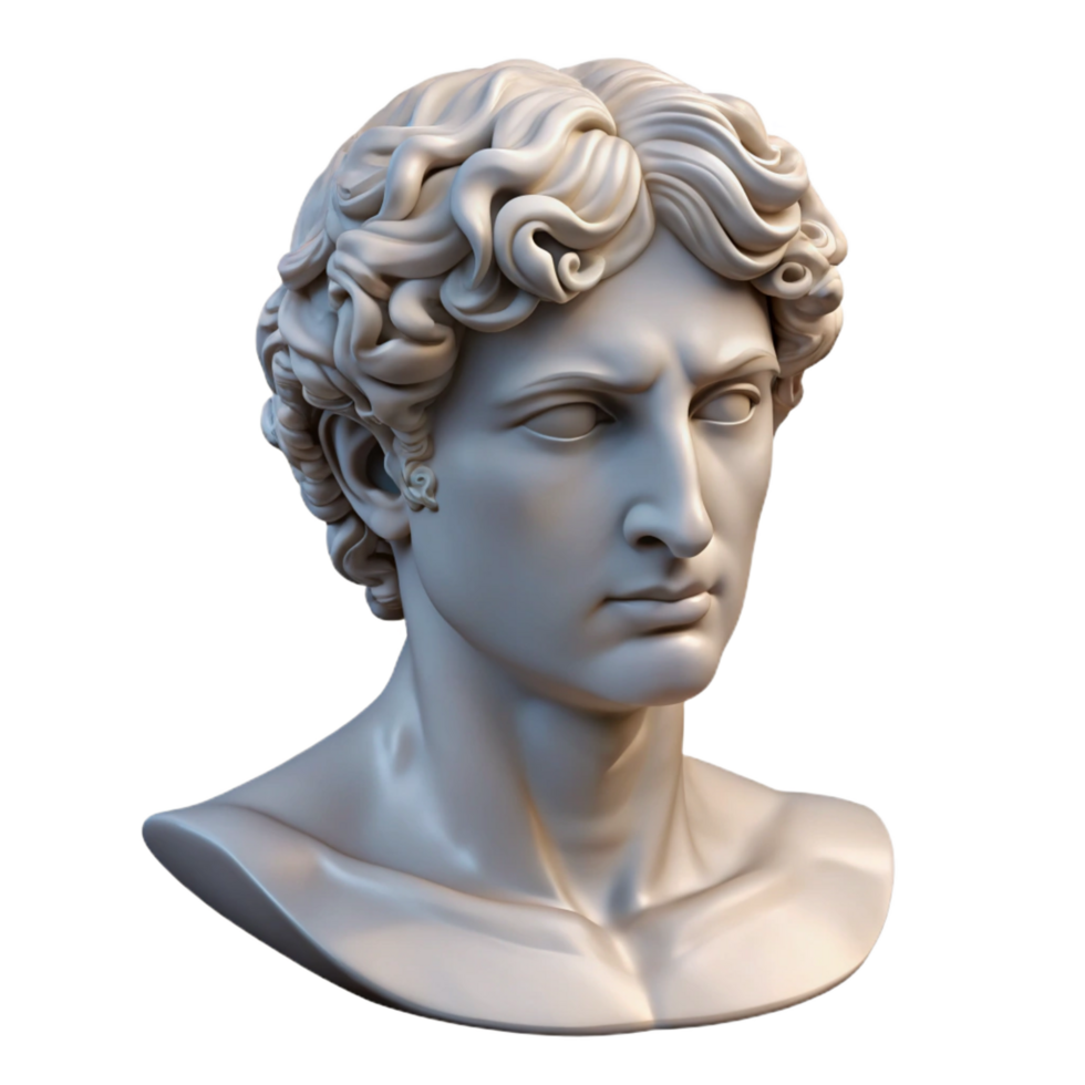 magnificent contemporary Marble statue, classical, sculpted, original png