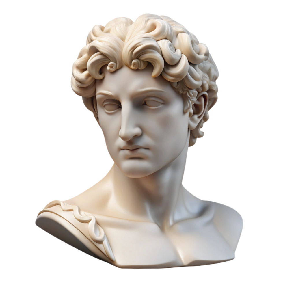 elegant abstract Marble statue, classical, sculpted, detailed png