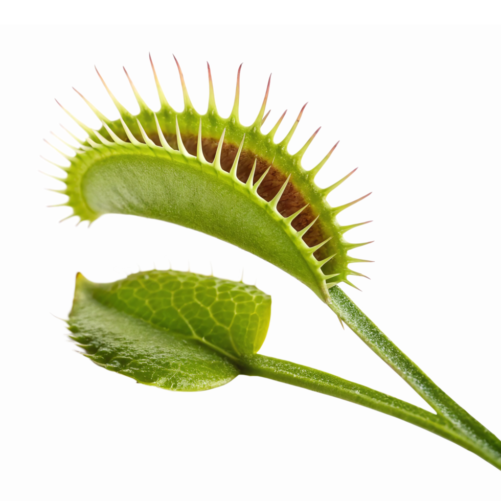 Carnivorous Venus Flytrap Plant with Catching Leaves and Vibrant Green Colors on Transparent Background png