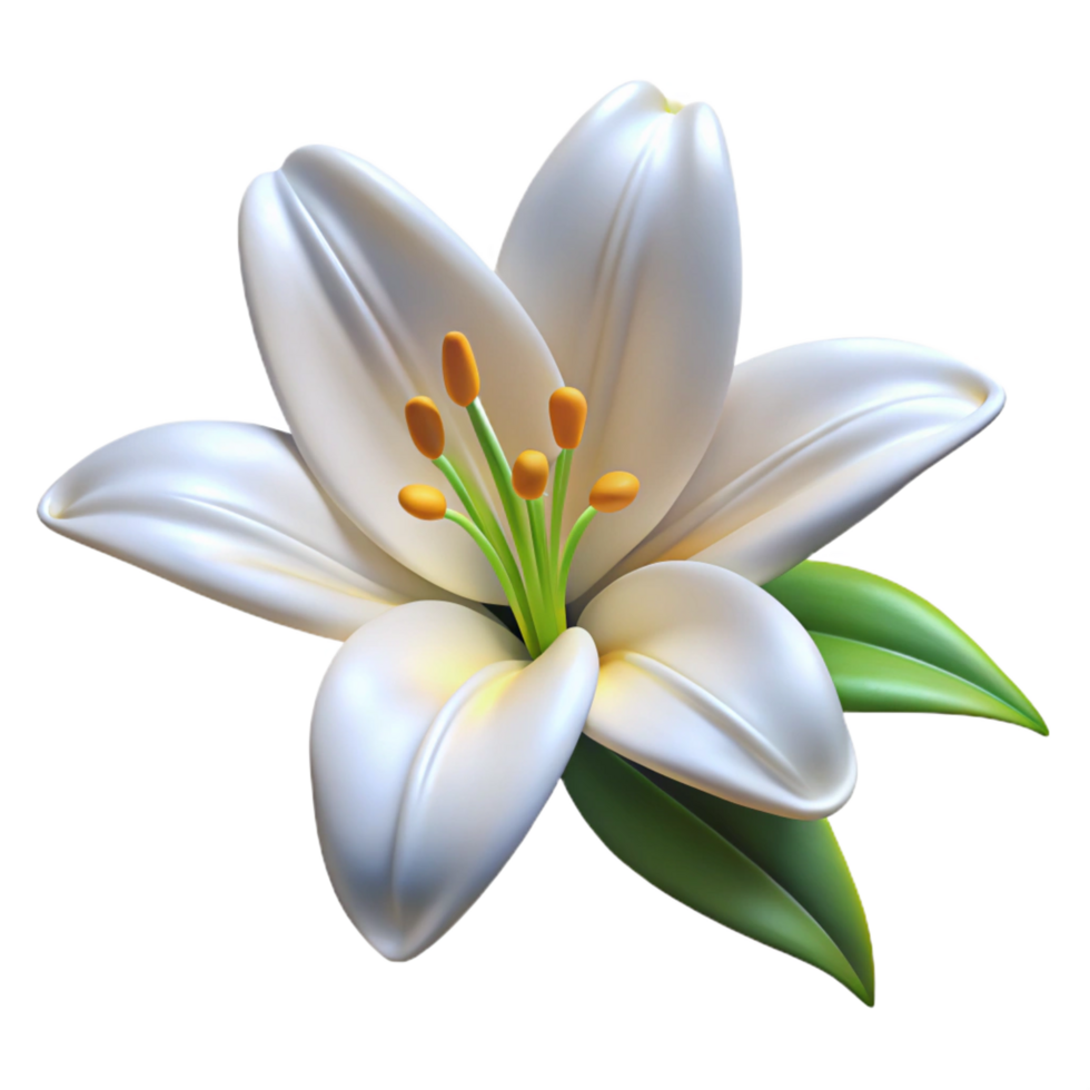 beautiful vintage Single white lily exclusive png