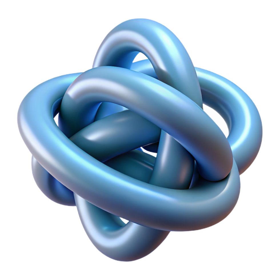 serene contemporary A complex knot of interwoven lines authentic png