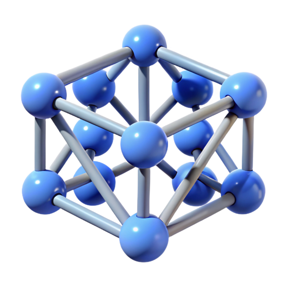 extraordinary abstract A rotating cube composed of interconnected spheres high quality png