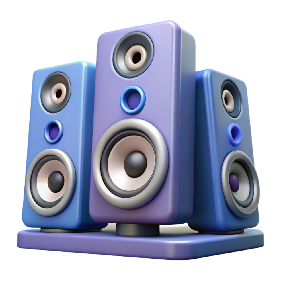 magnificent artistic A set of computer speakers with high-fidelity audio high resolution png