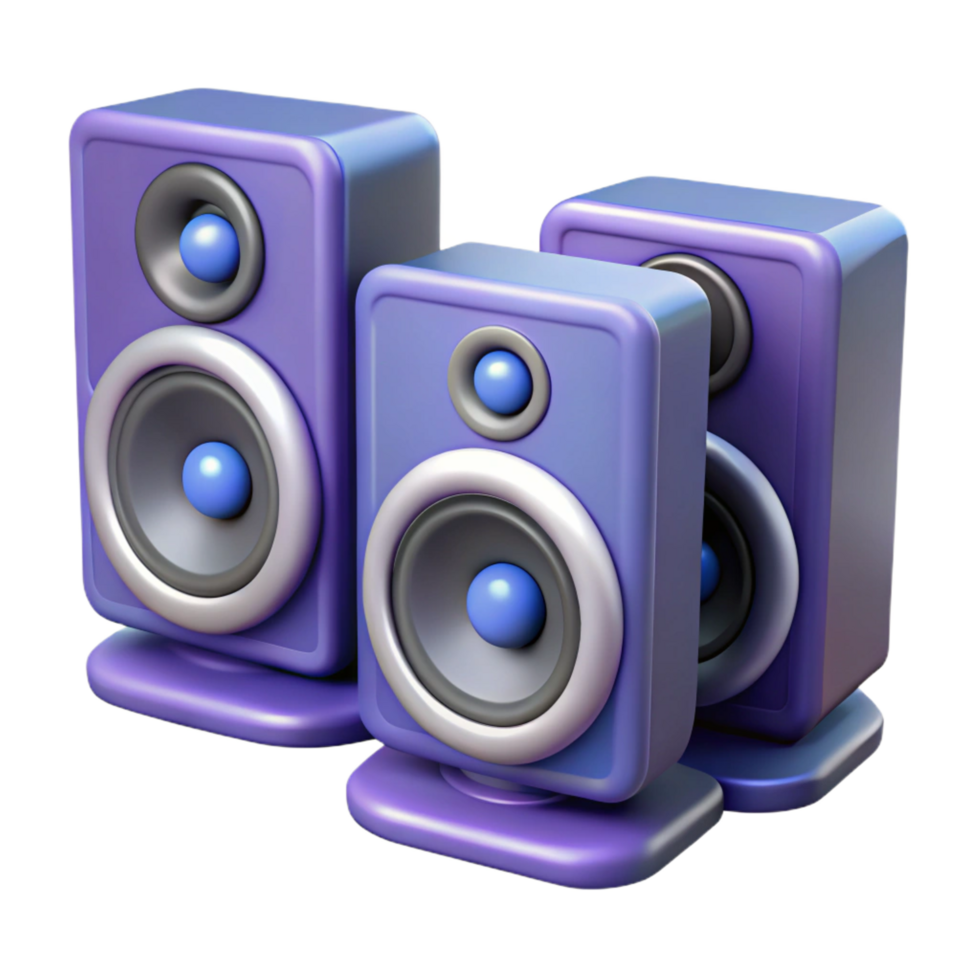 magnificent abstract A set of computer speakers with high-fidelity audio 4K png