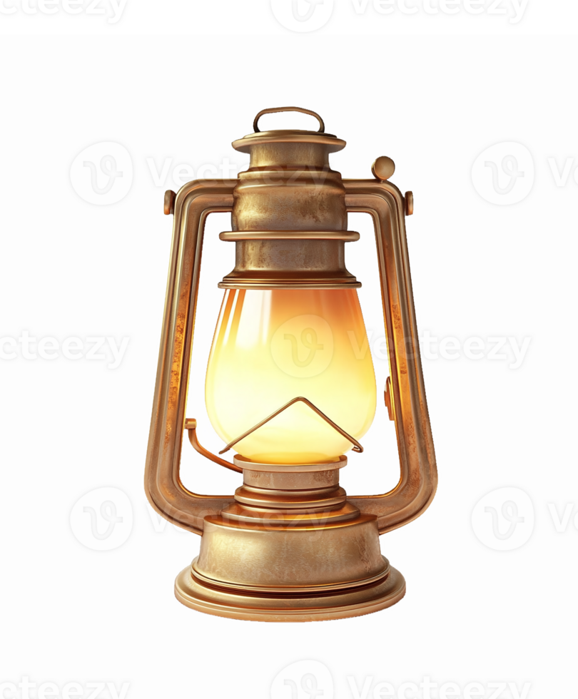 Vintage Oil Lantern with Warm Glow and Rustic Design for Home Decor and Camping png