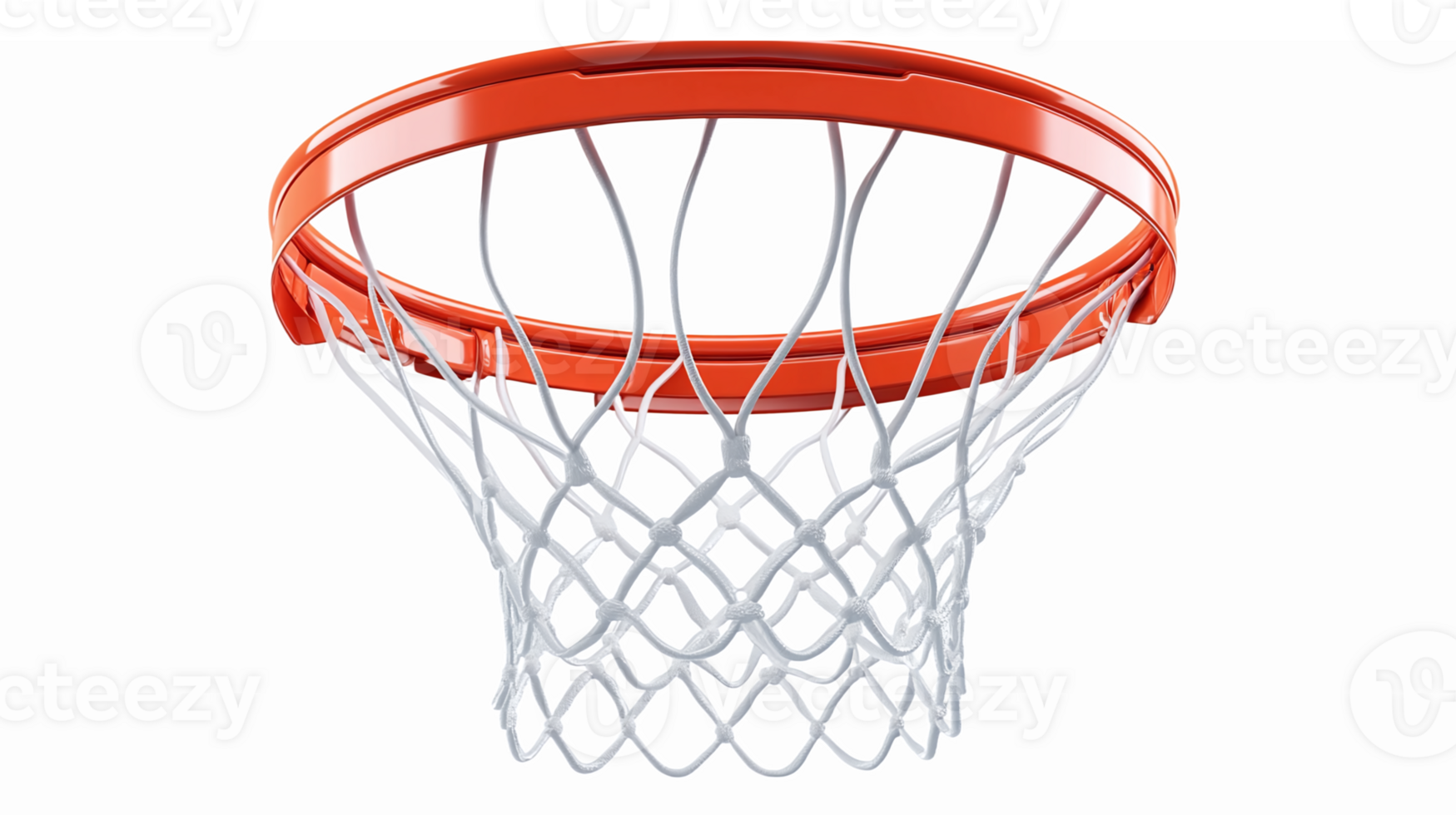 Basketball Hoop with Net on Transparent Background Ideal for Sports Design Projects png