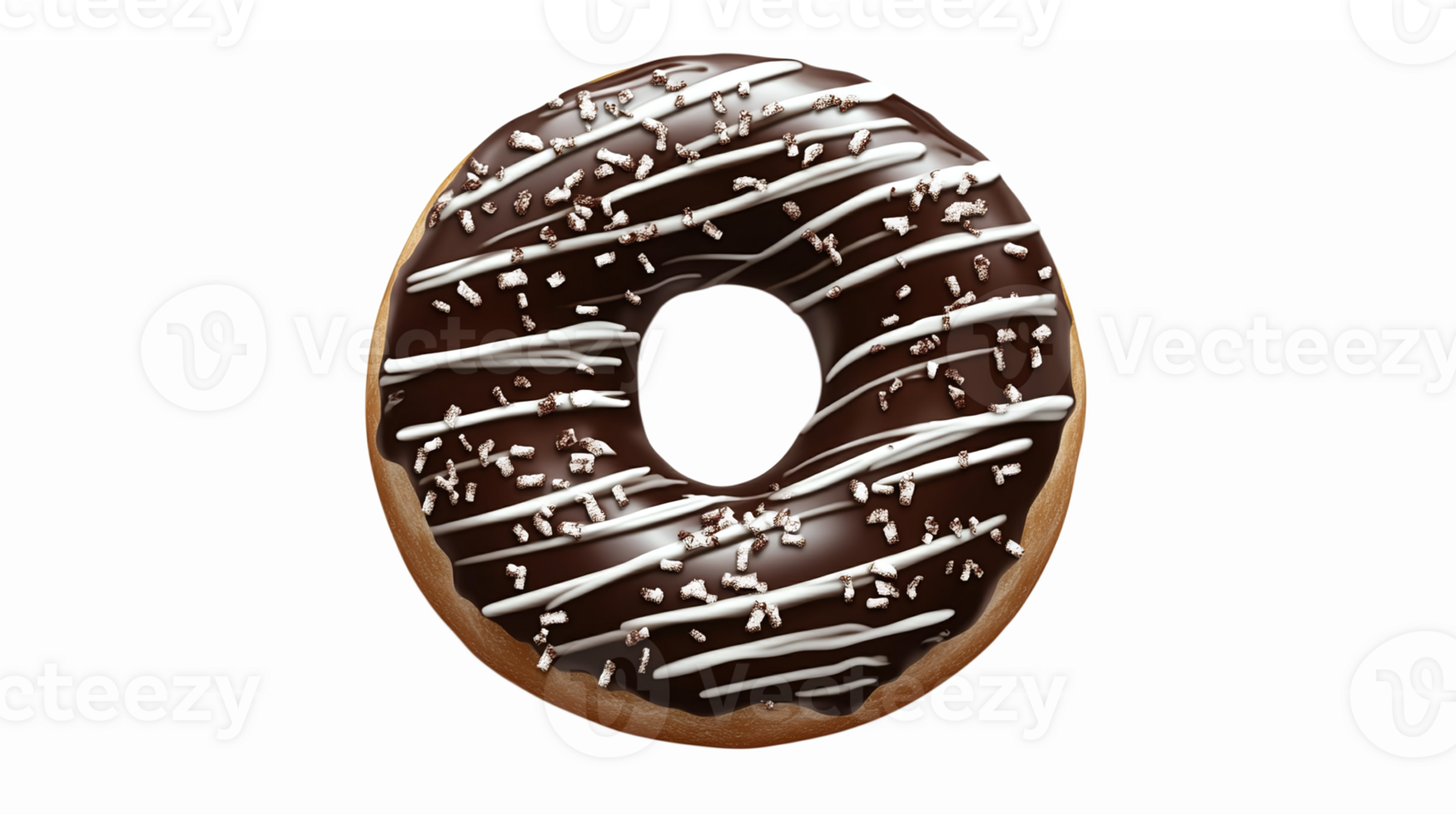 Delicious Chocolate Donut with Sprinkles on a Transparent Background for Culinary Designs png