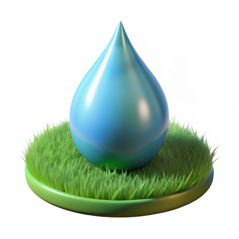 elegant classic Large dewdrop on a green blade of grass high resolution png