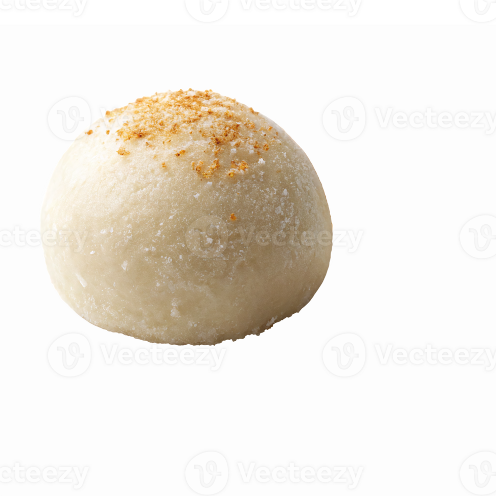 Delicious Sweet Mochi Dessert on Transparent Background with Golden Topping png