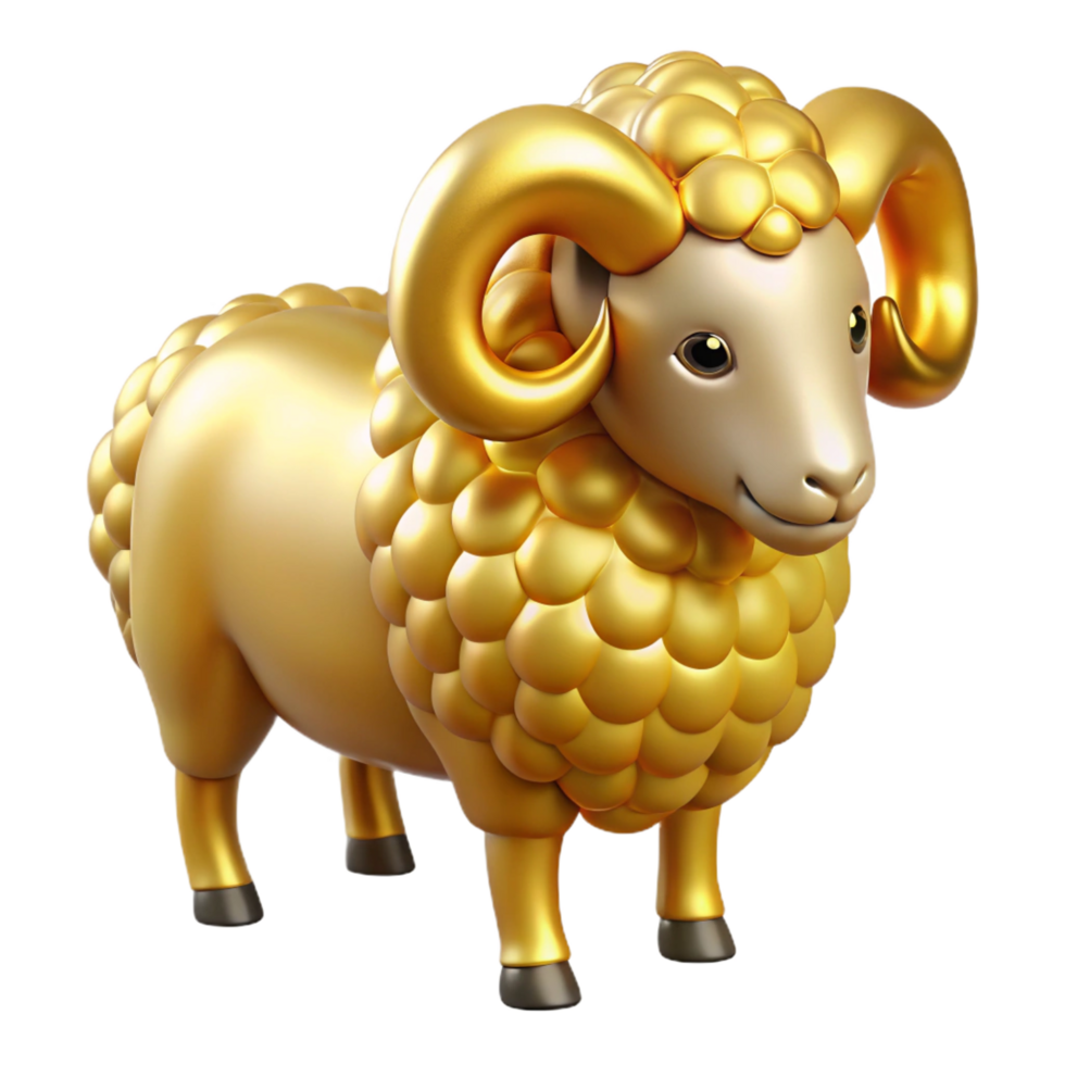 extraordinary creative Golden fleece, shining ram's fleece, high quality png