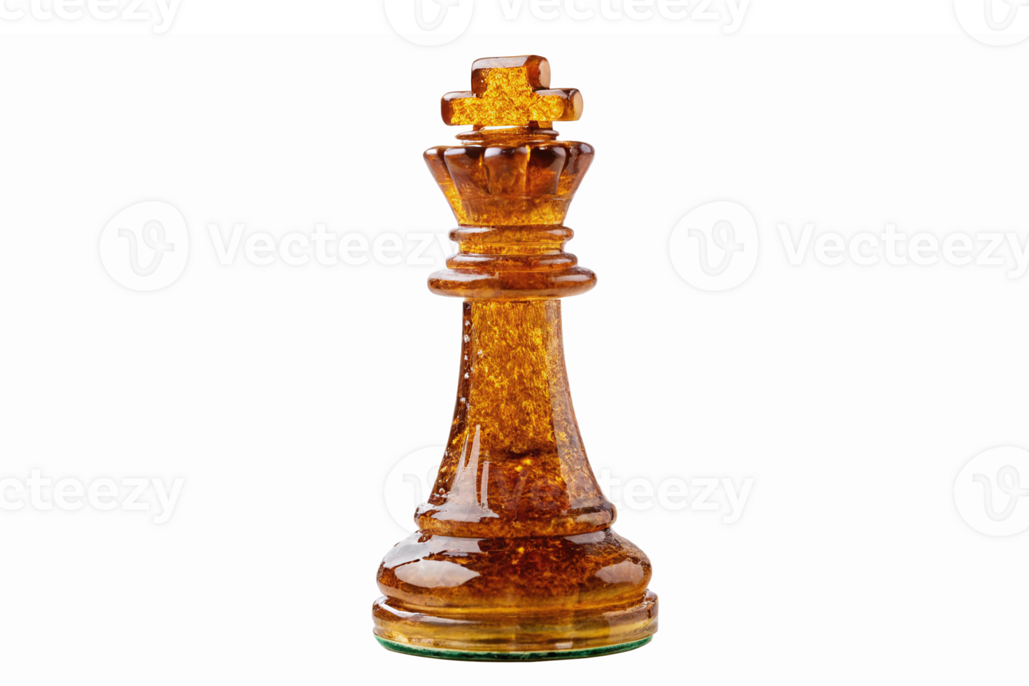 Elegant Amber Chess King Piece with Detailed Design for Board Game Enthusiasts and Artistry png
