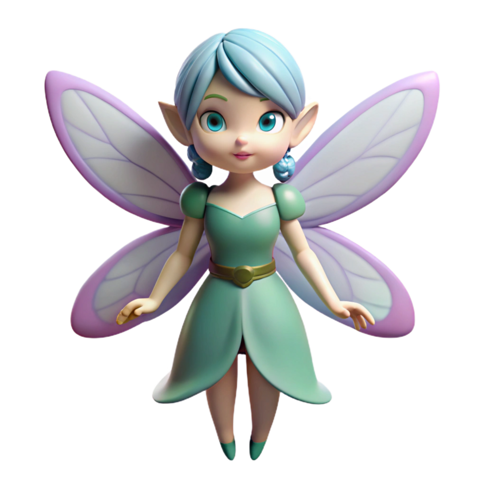 serene abstract Fairy, winged magical creature, delicate, original png