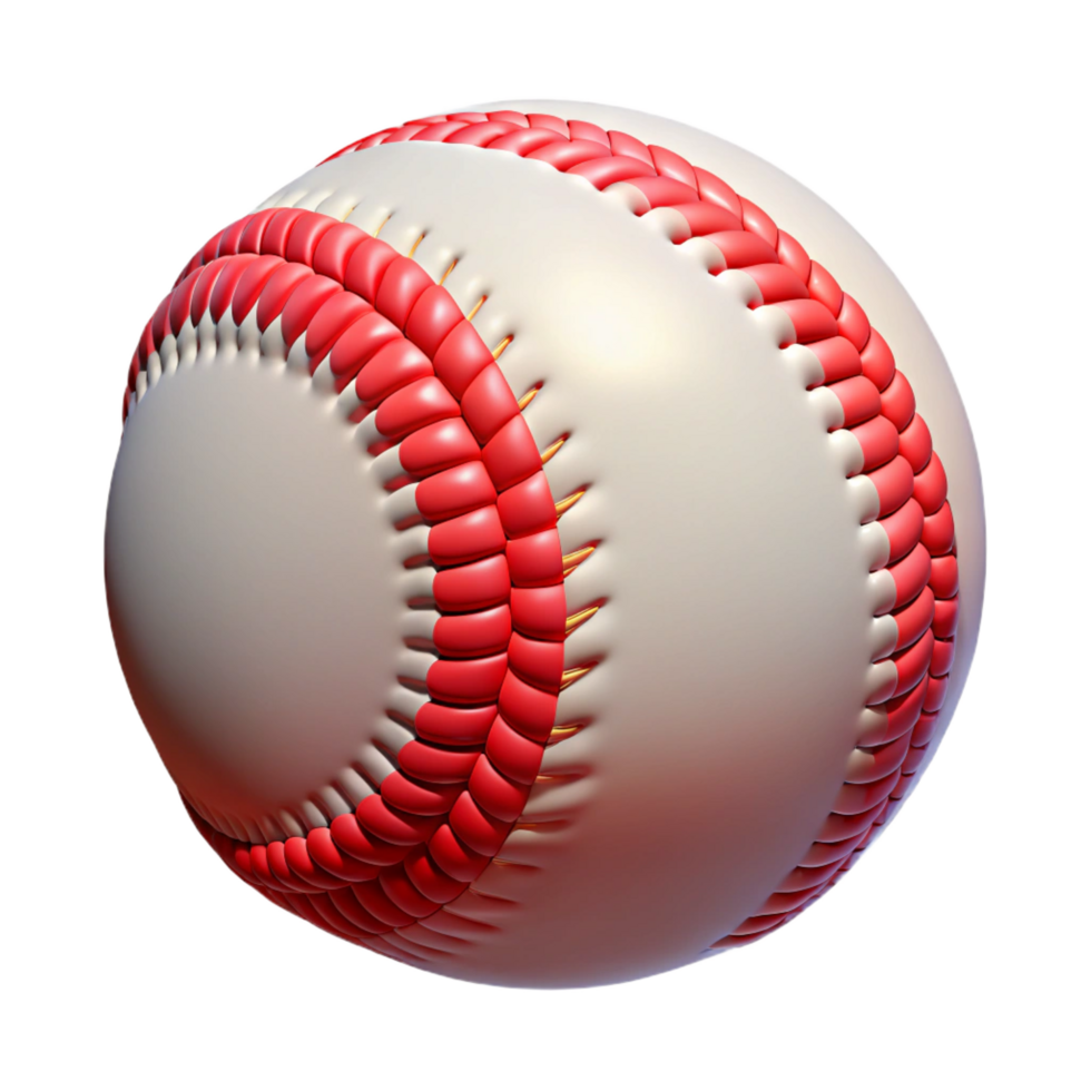 magnificent creative A baseball, with red stitching, authentic png