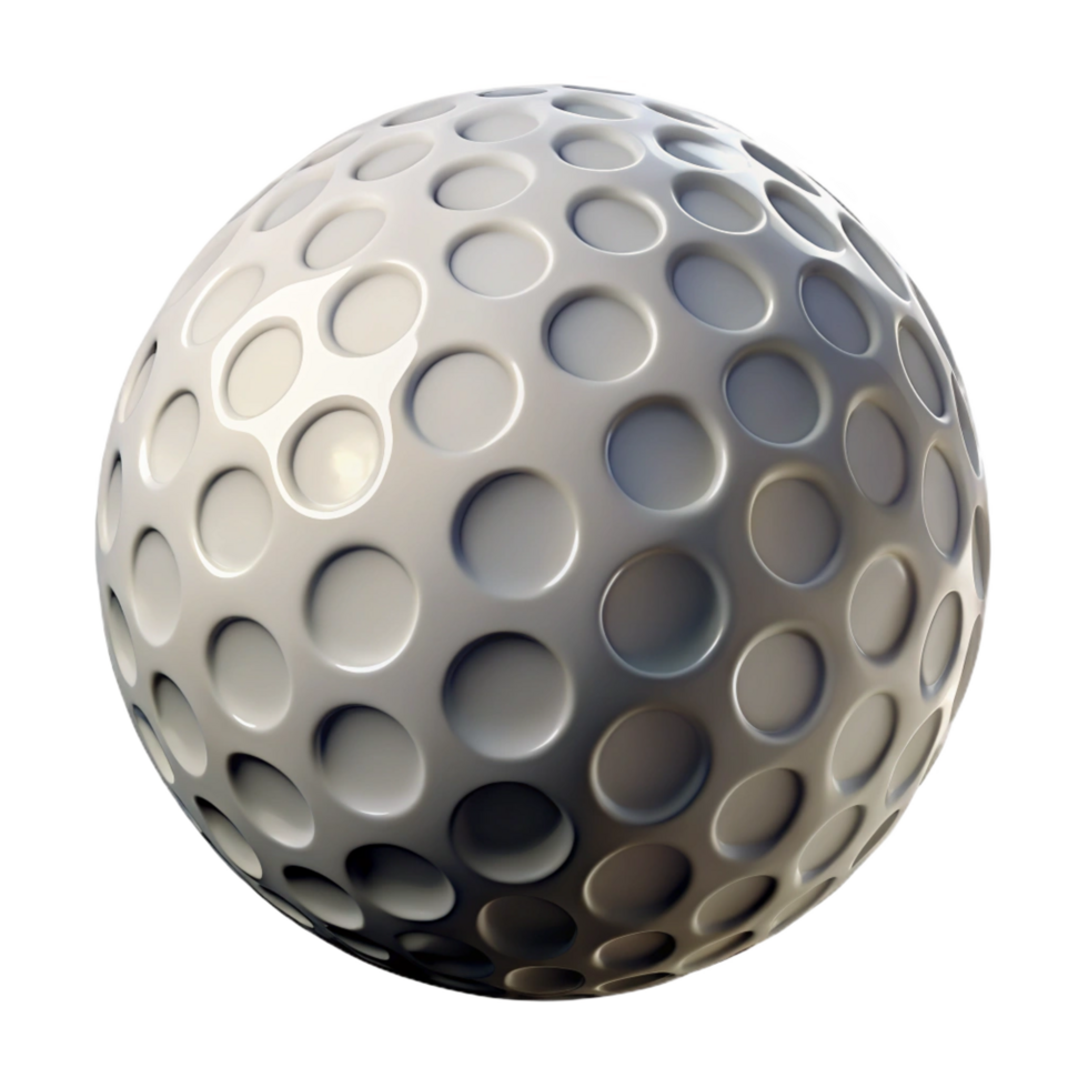 wonderful artistic A golf ball, dimpled and white, genuine png