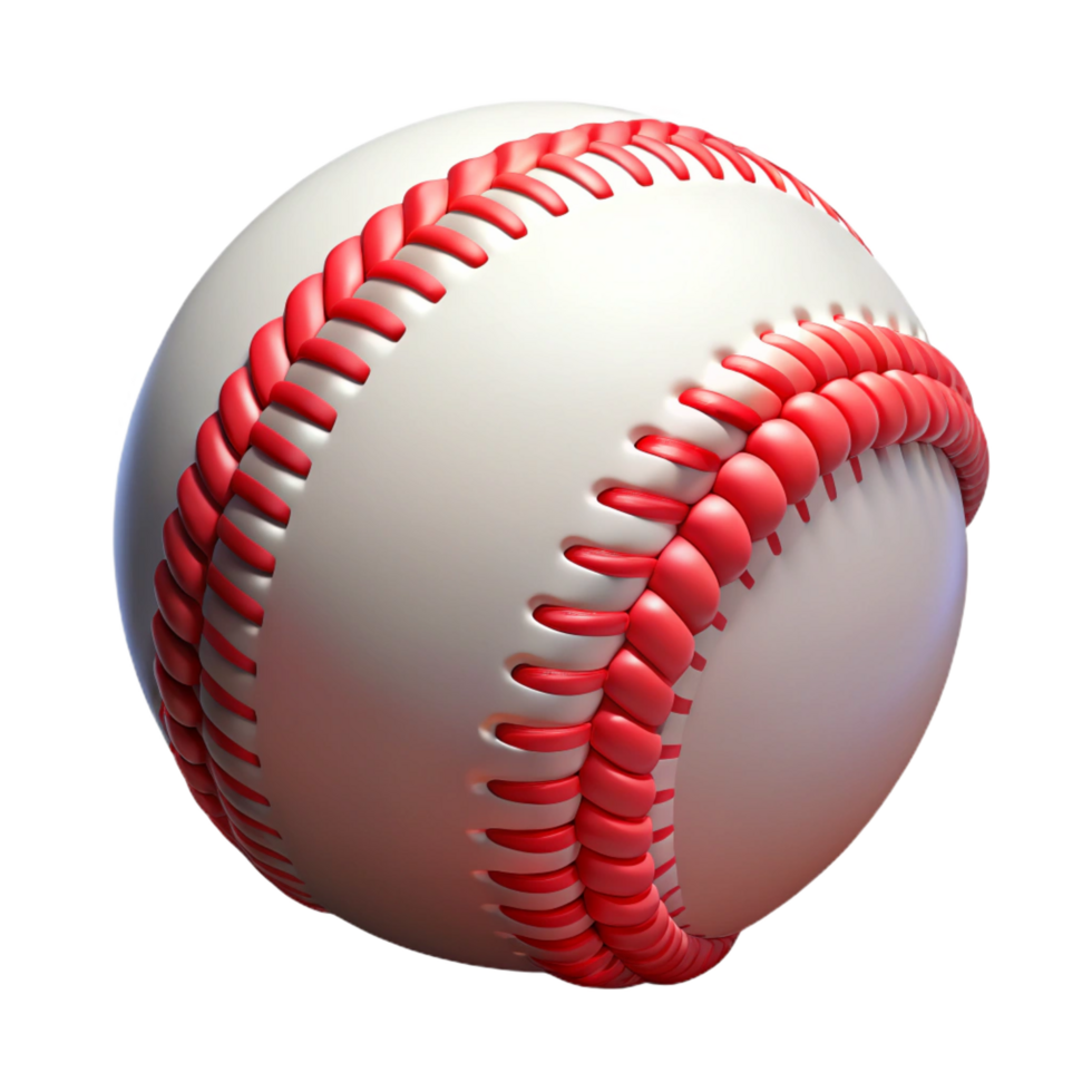 stunning classic A baseball, with red stitching, 4K png