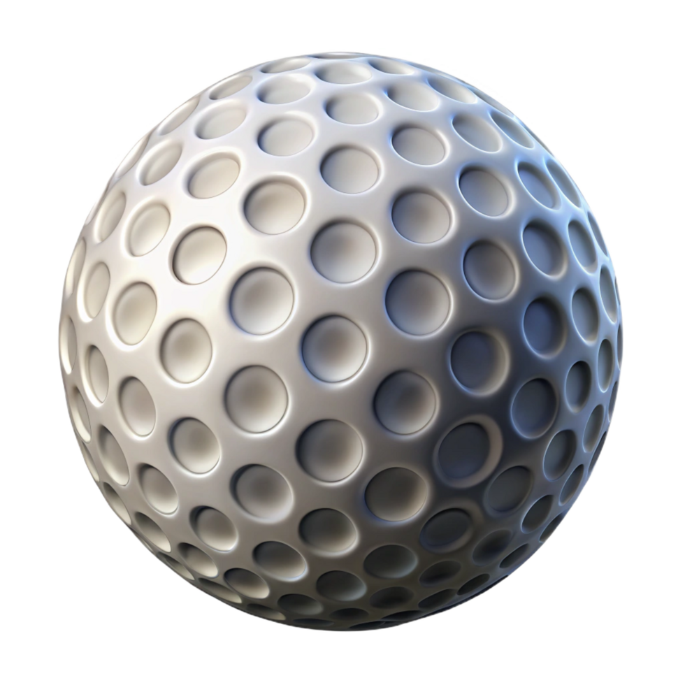 impressive classic A golf ball, dimpled and white, exclusive png