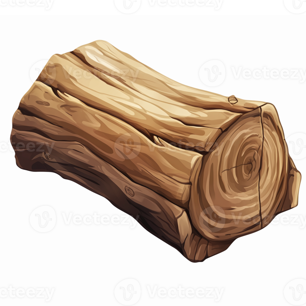 Realistic Wood Log Illustration for Rustic Designs Nature Themed Projects and Backgrounds png