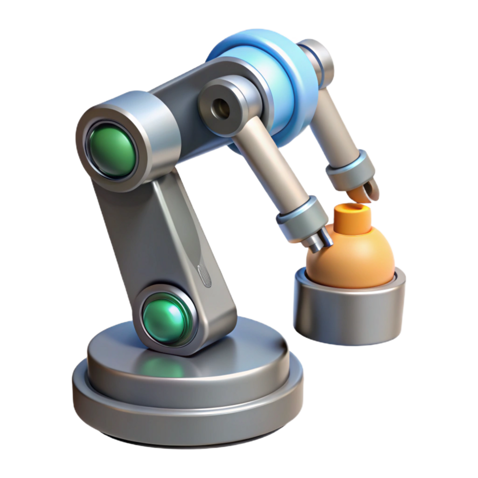 extraordinary rustic A robotic arm holding a small object, high resolution png