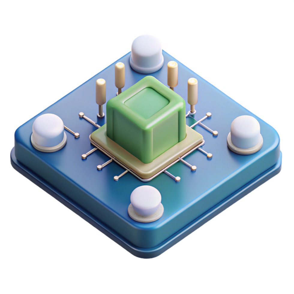 elegant creative A circuit board with visible components, premium png