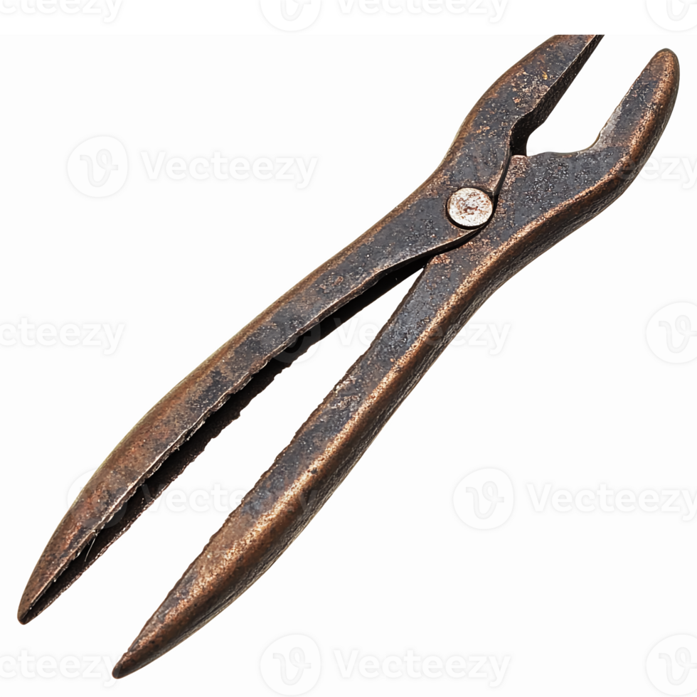 Vintage Metal Pliers Realistic Illustration for DIY Crafts and Tool Design Projects png