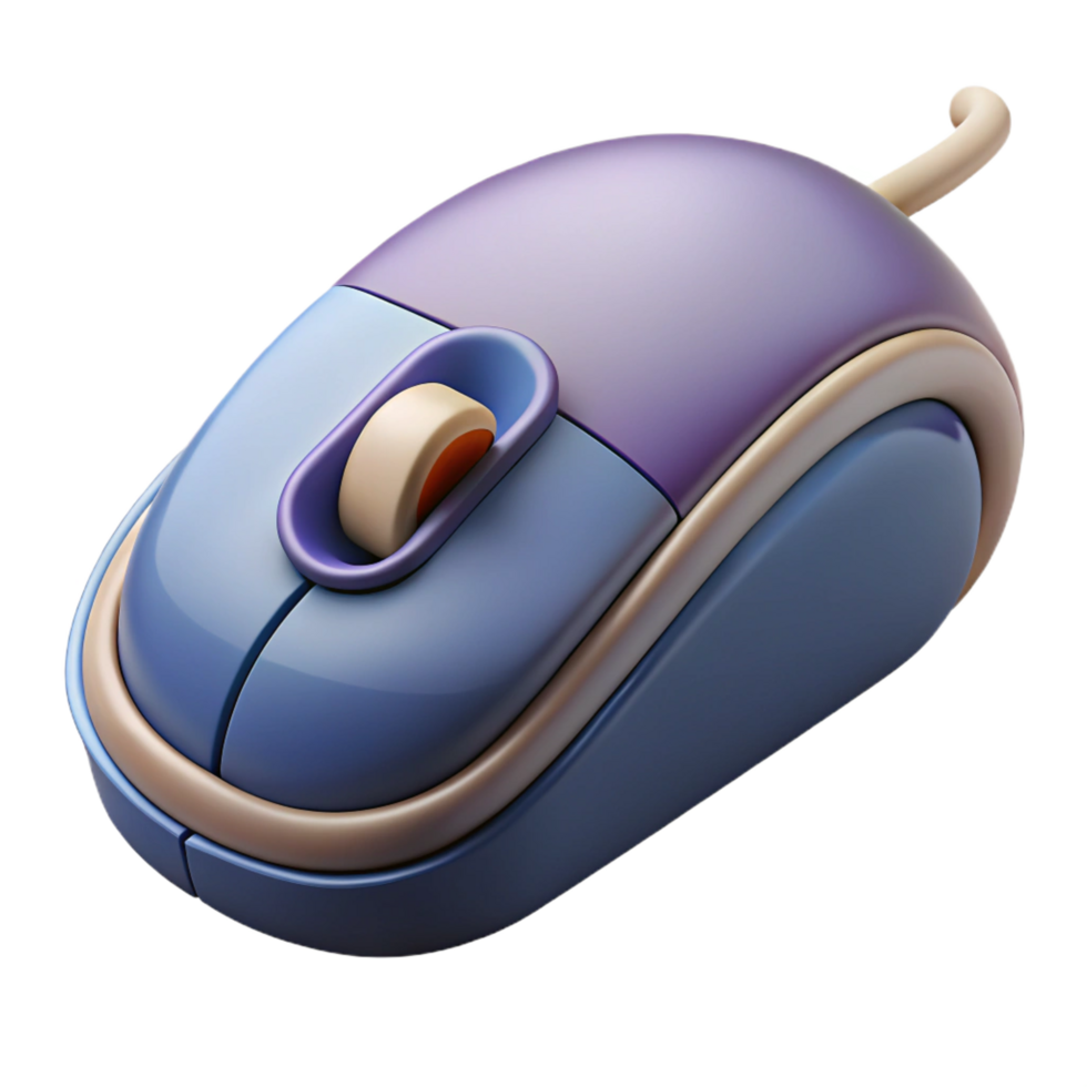 magnificent classic A computer mouse with a scroll wheel, high quality png