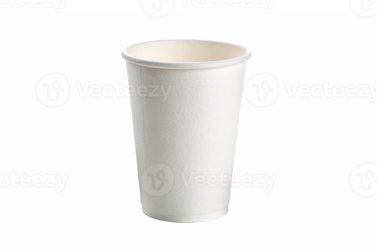 Eco-Friendly Disposable Paper Cup for Hot or Cold Beverages with a Plain White Design png