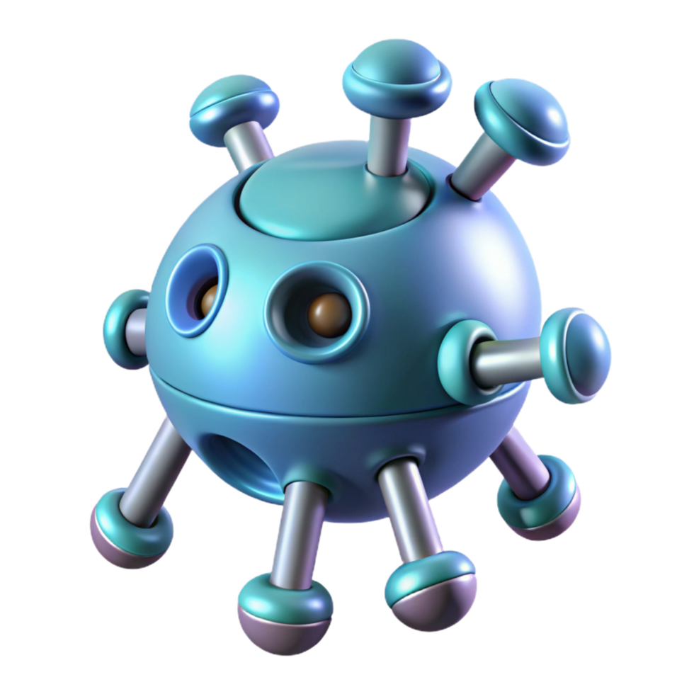 stunning modern A nanobot with microscopic detail, detailed png