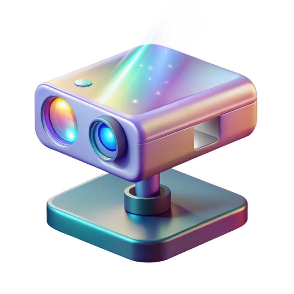 magnificent rustic A holographic projector displaying an image, premium png