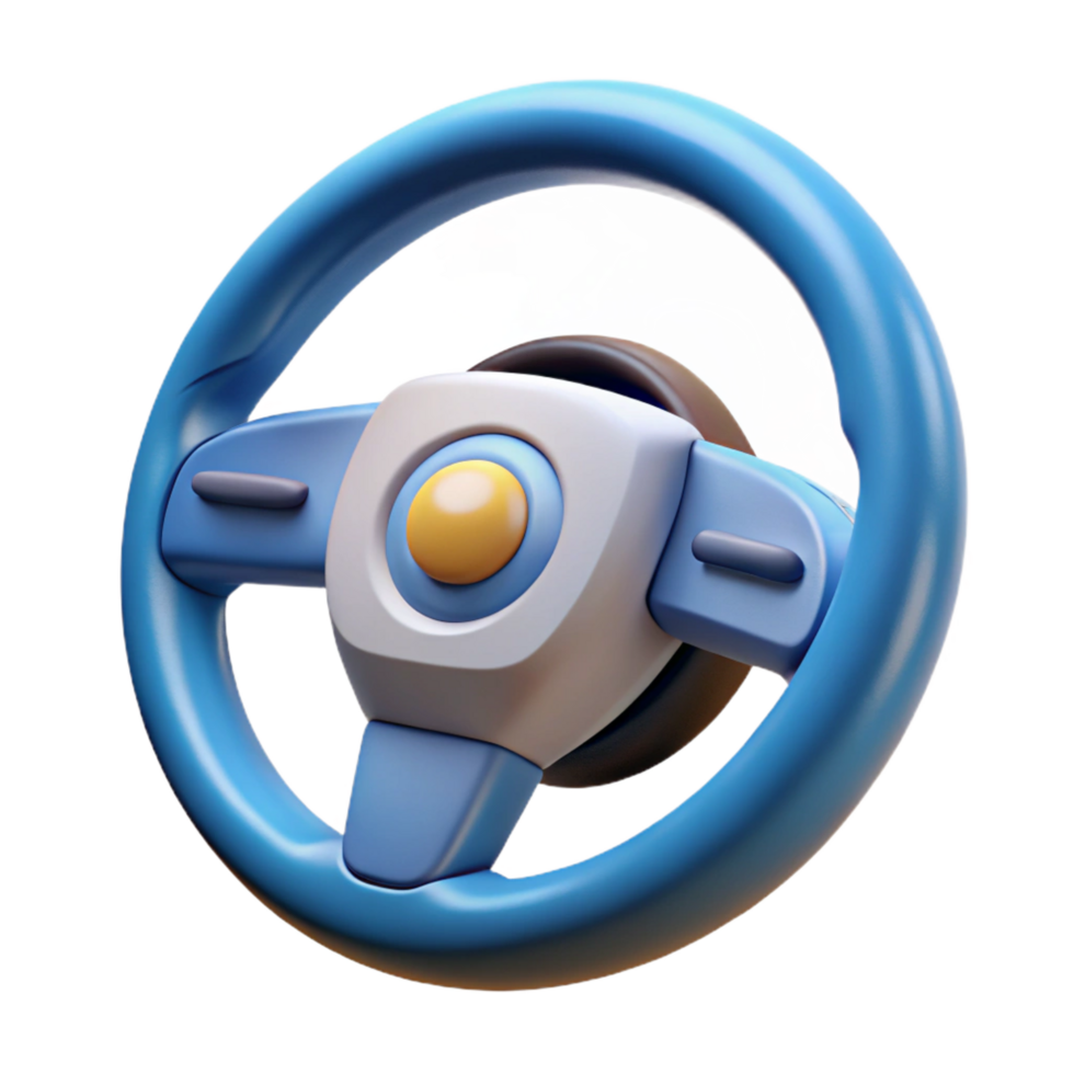 stunning vintage A self-driving car steering wheel, high resolution png