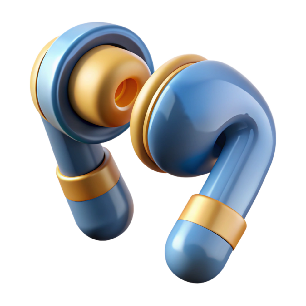 elegant minimalist Wireless earbuds with noise cancellation high resolution png