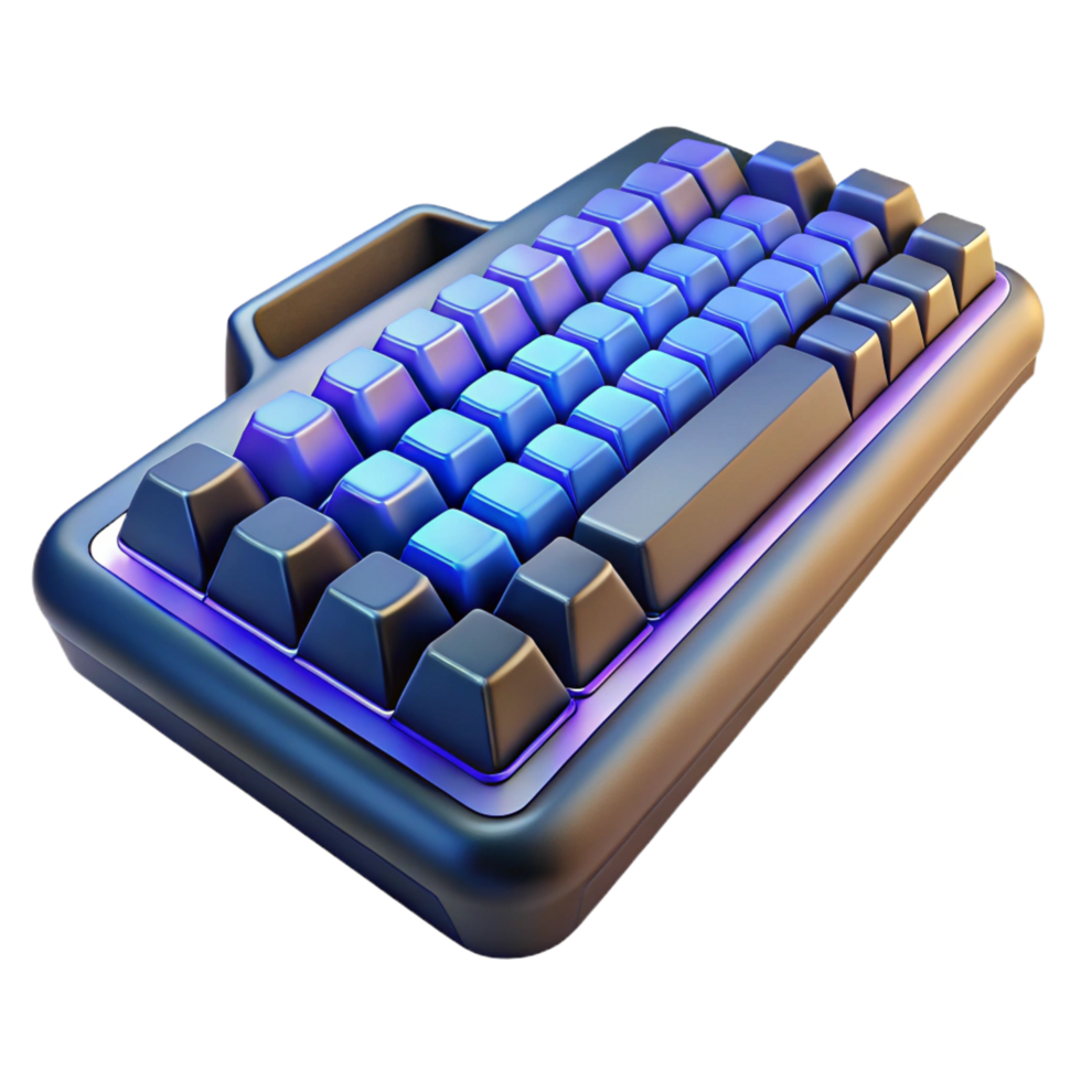 magnificent vintage Gaming keyboard with macro keys high quality png