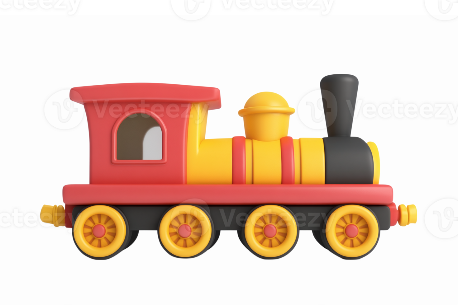 Colorful Toy Train for Children Fun and Playful Design with Transparent Background png