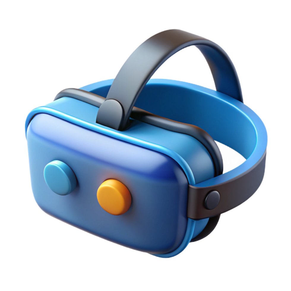 serene contemporary VR headset with haptic feedback high quality png