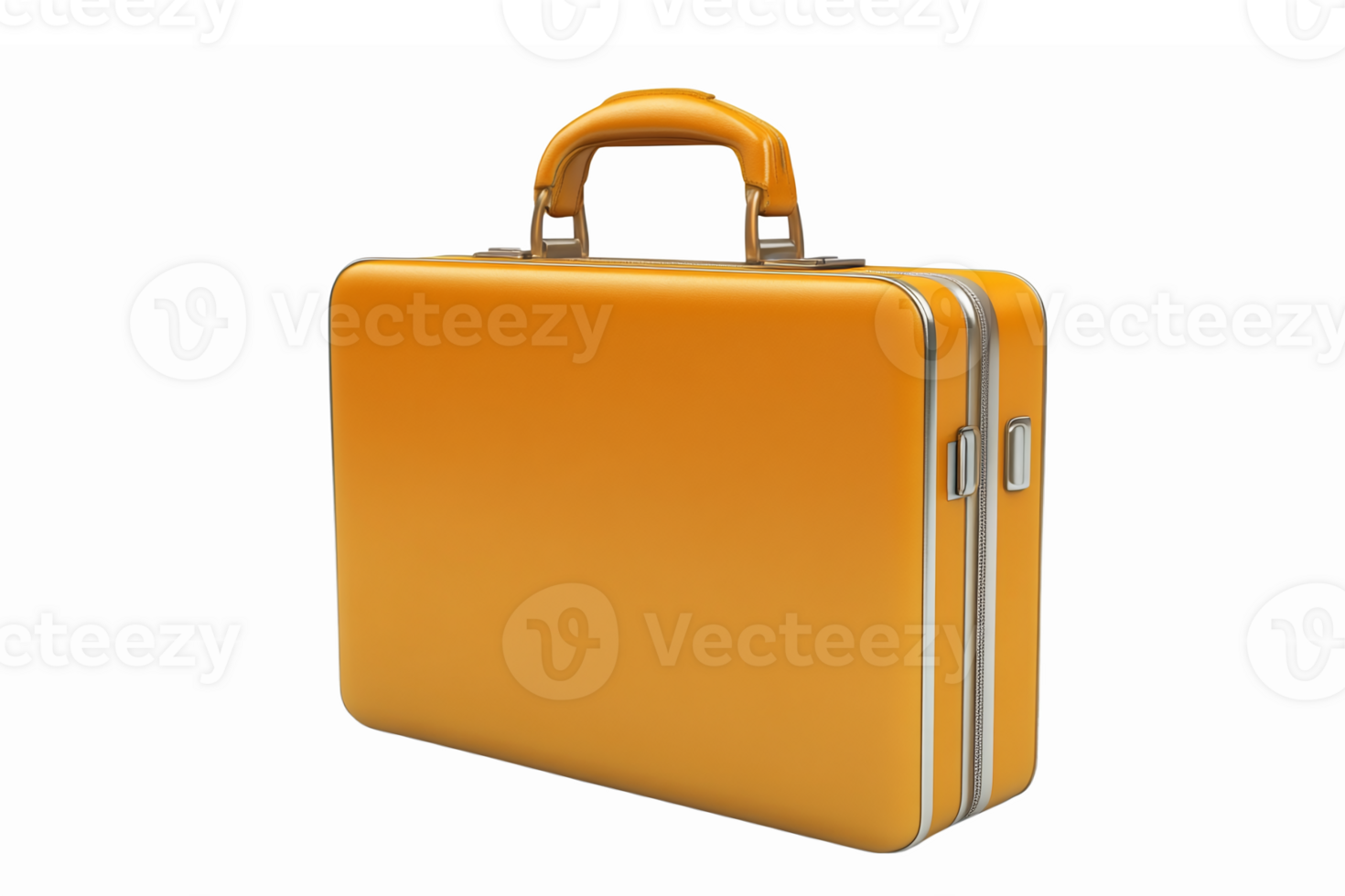 Elegant Orange Briefcase with Sleek Design for Business Travel and Professional Use png
