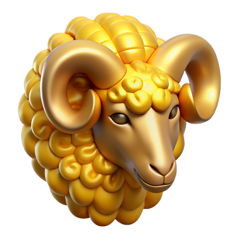 serene modern Golden Fleece, ram's fleece, Greek myth, professional png