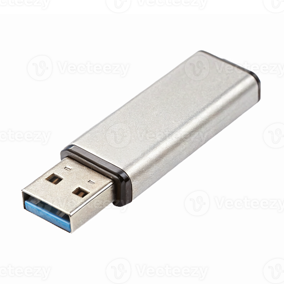High Capacity USB Flash Drive for Data Storage and File Transfer with Metallic Design png