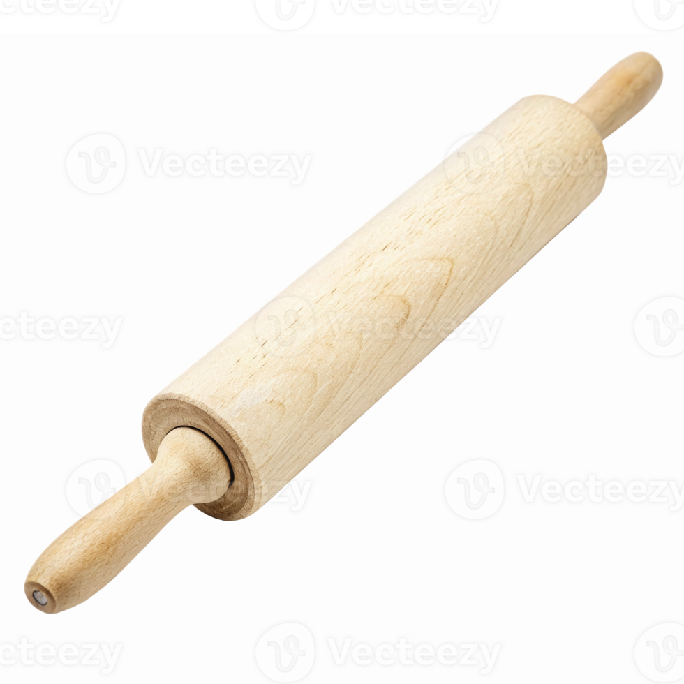 Wooden Rolling Pin for Baking Dough Kitchen Utensil Cooking Tool with Transparent Background png