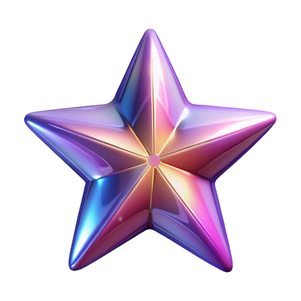 elegant creative A star, shining and abstract detailed png